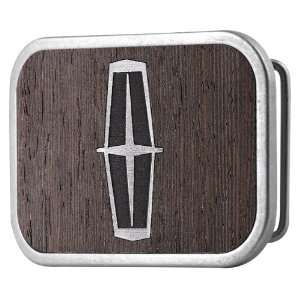   Licensed Lincoln Car Logo Wood Framed Belt Buckle 