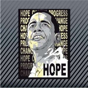  Obama Hope Progress Car Trucks Sticker Decal: Everything 