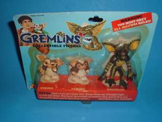 1980s LJN Gremlins Movie PVC Collectible Figures Mint in Package 