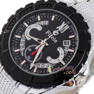 2011S Solid Stainless Mechanical Wrist Watch Mens Automatic Black 