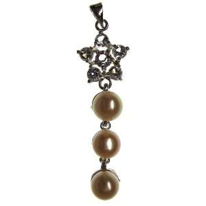  Bead Collection 41261 Crystal Star Rose Pearl Pendant 