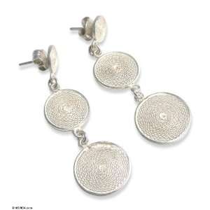  Silver filigree drop earrings, Starlit Moons Jewelry