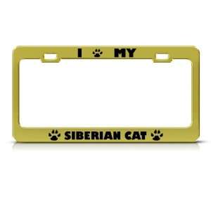  Siberian Cat Animal Metal license plate frame Tag Holder 