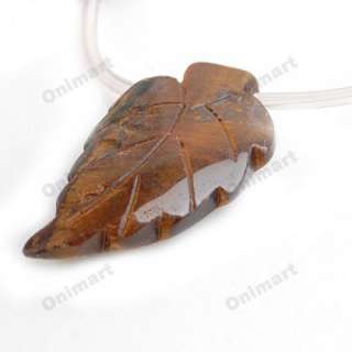 10pc Charm Tiger Eye Gemstone Leaves Bead Srand 18x35mm  