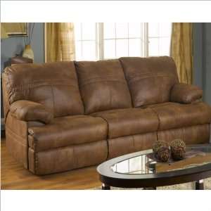 : Ranger Manual Reclining Sofa in Chocolate Fabric Cover by Catnapper 