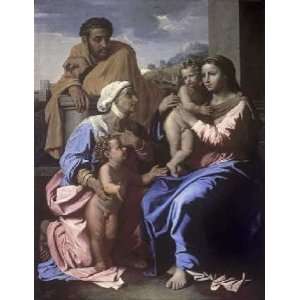  Holy Family with John the Baptist & St. Elizabeth Nicholas Poussin 