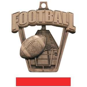  Football 3 D Pro Sport Medal M 712F BRONZE MEDAL / RED 