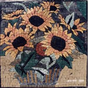 16x16 Marble Mosaic Pattern Art Tile Accent Insert 