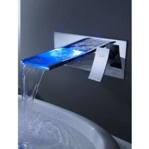 Sprinkle®   Color Changing LED Waterfall Bathroom Sink Faucet (Wall 