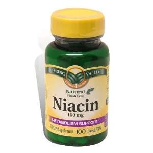 Spring Valley   Flush Free Niacin (B 3) 100 mg, 100 Tablets