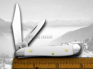 CASE XX White Delrin 1/300 Peanut Pocket Knife Knives  