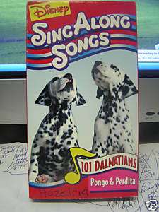 VHS  Disneys 101 Dalmatians SING ALONG SONGS  