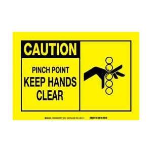   Caution Sign,10 X 14in,bk/yel,eng,surf   BRADY 