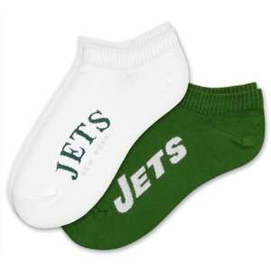   York Jets Womens No Show Socks, Medium (2 pack)
