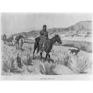     1840,Man in buckskin on horse,dogs,Indian,1897