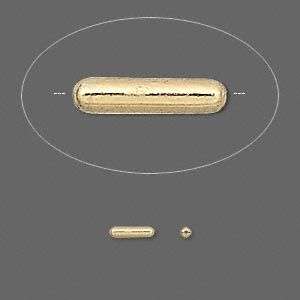 Wholesale Lot Tube Spacer Beads Gold Jewelry 100 pcs  