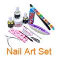Full Set Pro Nail Art Acrylic Liquid Powder Nail Tips  