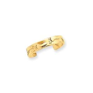  Footprints Toe Ring in 14 Karat Gold Jewelry