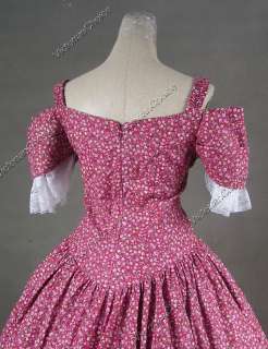 Southern Belle Civil War Cotton Lace Ball Gown Dress Prom 171 S  