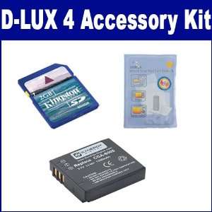 Leica D LUX 4 Digital Camera Accessory Kit includes SDCGAS005 Battery 