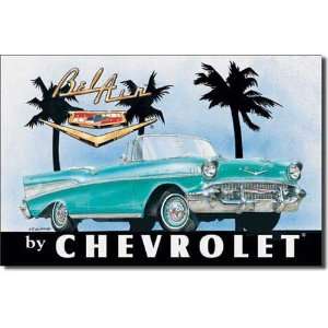 Chevrolet Chevy Bel Air 1957 Retro Vintage Tin Sign:  Home 