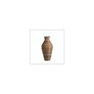  Selamat Designs Medium Rattan Chiat Vase in Gray
