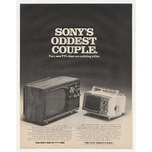  1970 Sony TV 930U TV 510U Television Oddest Couple Print 