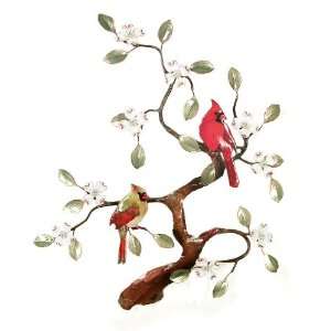   Enamel Copper Wall Art Cardinals In Dogwood Tree: Everything Else