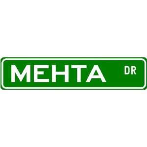  MEHTA Street Name Sign ~ Family Lastname Sign ~ Gameroom 
