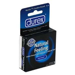  Durex Natural Feeling Lubricated 3pk: Health & Personal 