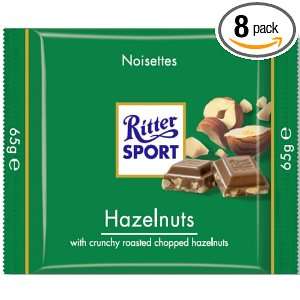 Ritter Sport Milk Chocolate with Chopped Hazelnuts, 2.3 Ounce (Pack of 