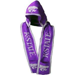 Kansas State Wildcats Purple Hooded Knit Scarf  Sports 