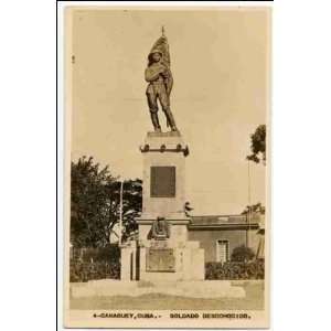 Reprint Soldado Desconocido, Camaguey, Cuba Statue of unknown soldier 