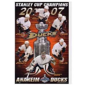  Anaheim Ducks (2007 Stanley Cup Champions) Sports Poster 