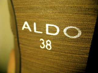 ALDO Smoke soft Leather High Heel Boots size 38  