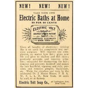  1905 Ad Electric Volt Soap Co Electricity Bath New York 