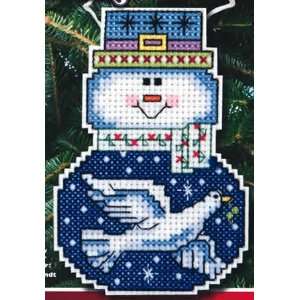   Snowman with Dove Ornament kit (cross stitch): Arts, Crafts & Sewing