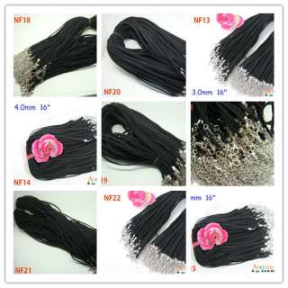   Black Suede Necklace Flat Jewelry Cord Various Size Leather Pendant NF