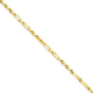   Karat Yellow Gold, Diamond Cut, Milano Rope Chain   18 inch: Jewelry