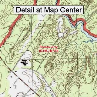 USGS Topographic Quadrangle Map   Sneads Ferry, North Carolina (Folded 