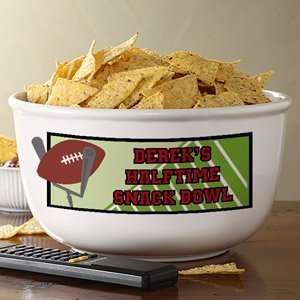  Game Time Personalized Football Party Snack Bowl: Kitchen 