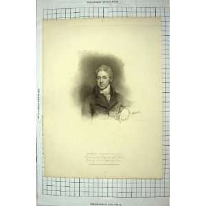  1814 ANTIQUE PORTRAIT ROBERT SMIRKE PICART ENGRAVING