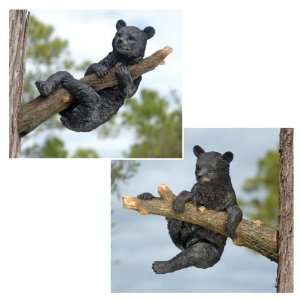  Up a Tree Hanging Black Bear Cub Statues Climbing and 