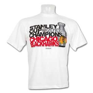 Reebok Chicago Blackhawks 2010 Stanley Cup Champs Powerhouse T Shirt