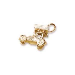  Knoxville Sprint Car Charm in Yellow Gold Jewelry