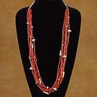 Vintage 1970s Sterling Silver Ox Blood Coral Necklace