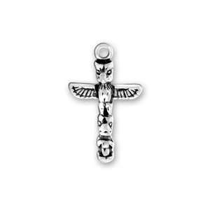  .925 Sterling Silver Totem Pole Charm or Pendant Jewelry