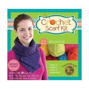 Beginner Crochet Scarf Kit Dusty Rose
