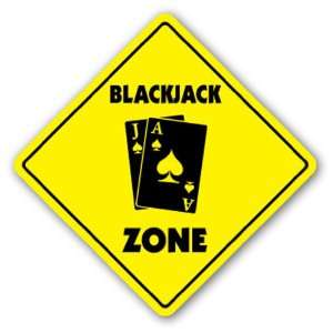  BLACKJACK ZONE  Sign  casino game card room gambling 