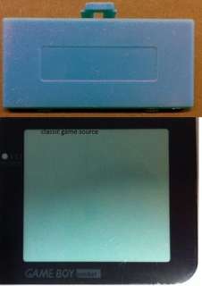 Game boy Pocket Teal Blue Battery Cover + Screen Lens  